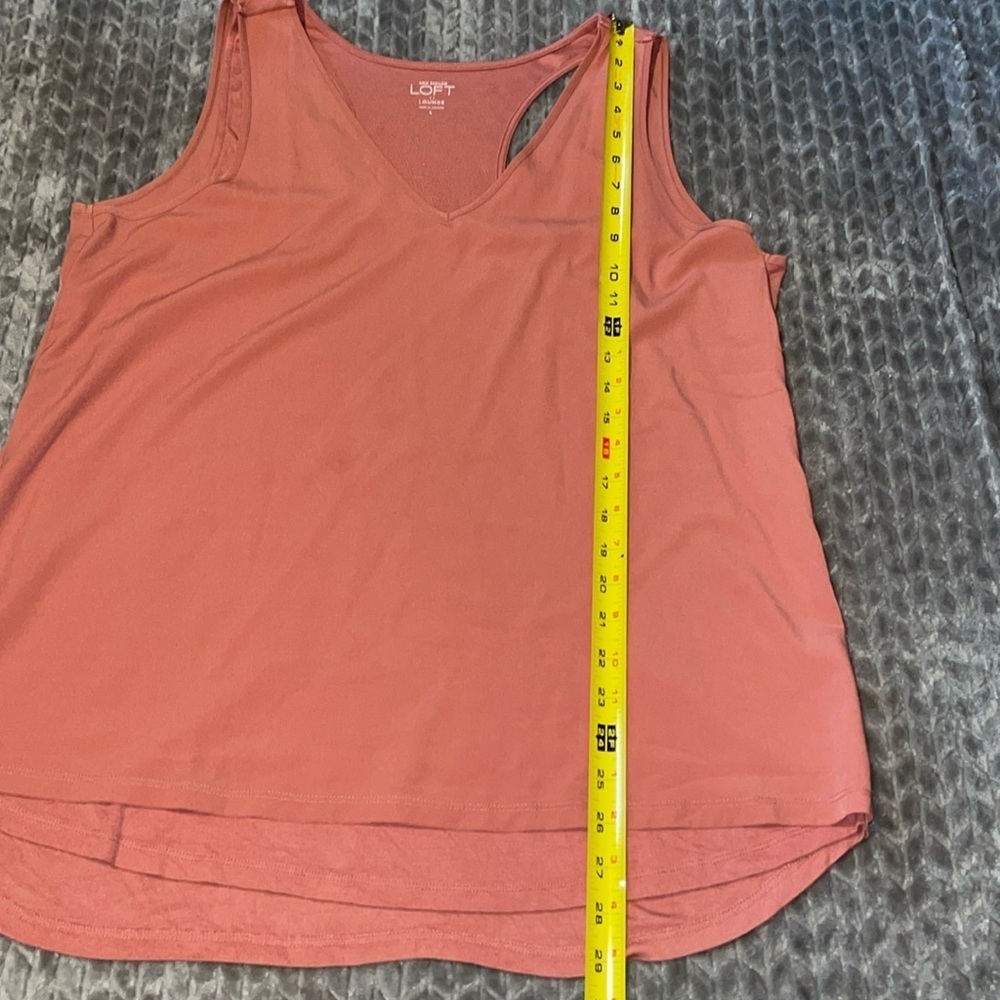 Ann Taylor Loft Lounge Double Layered Shirt. Racer Back. Size Large - Picture 4 of 8